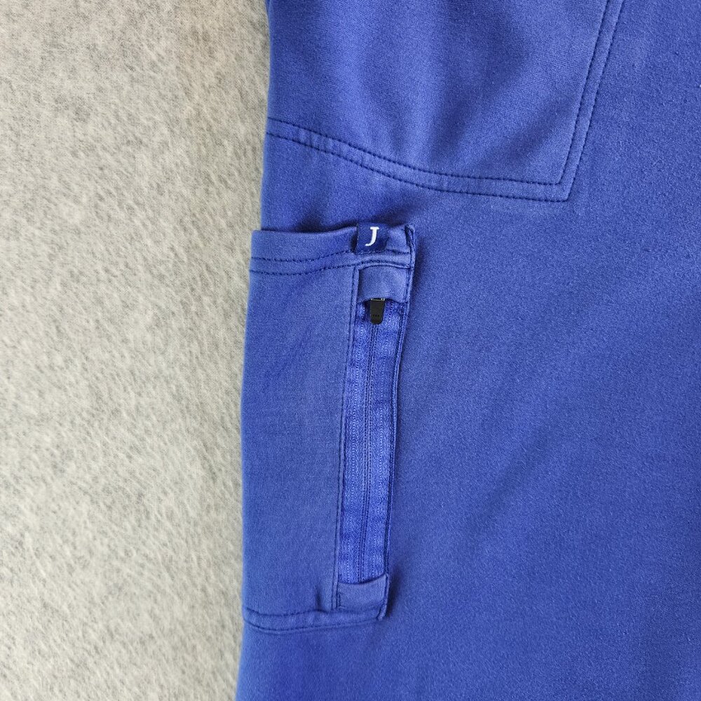 Jaanuu Scrub Pants Womens 2X Blue 10 Pocket Jogger Cargo Jersey Knit Drawstring - Picture 4 of 15
